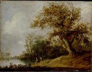 Jan van Goyen Pond in the Woods. oil painting on canvas